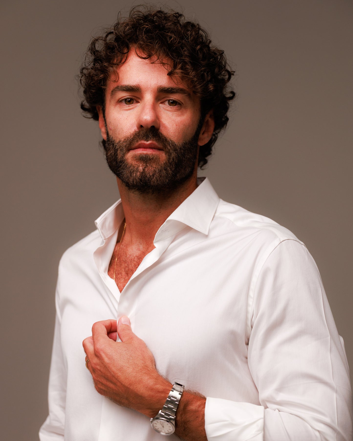 Camicia uomo cotone seta Thomas Mason