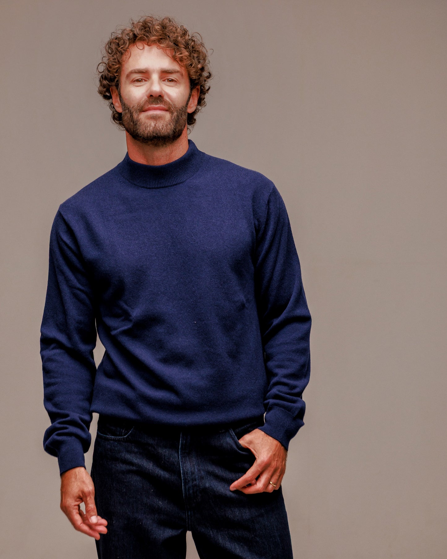 Maglia collo alto uomo in 100% cachemire cariaggi