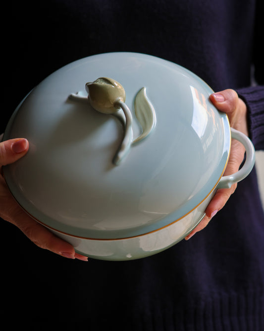 Zuppiera porcellana Limoges J.L coquet mod muscade dec boreal