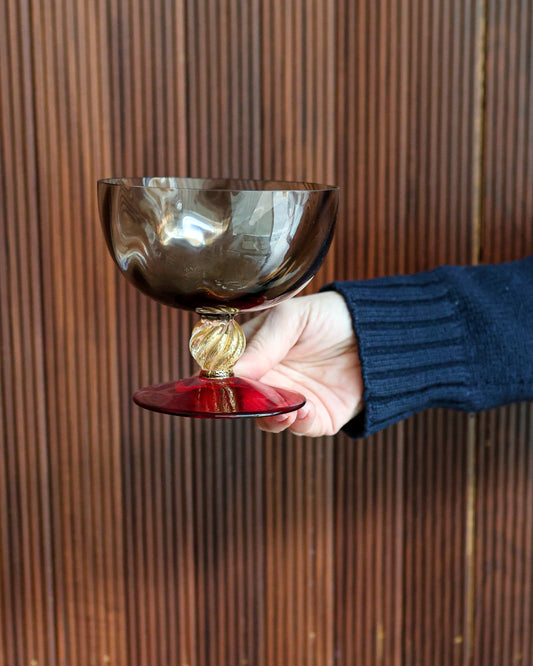 Set sei coppe Nason Moretti vetro murano Soffiato Sandra colorate