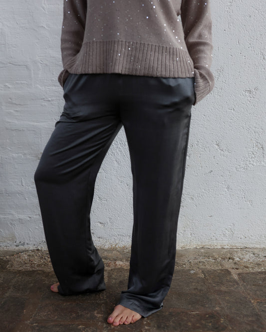 Pantalone in Pura Seta Italiana — Dead Stock — Made in Italy