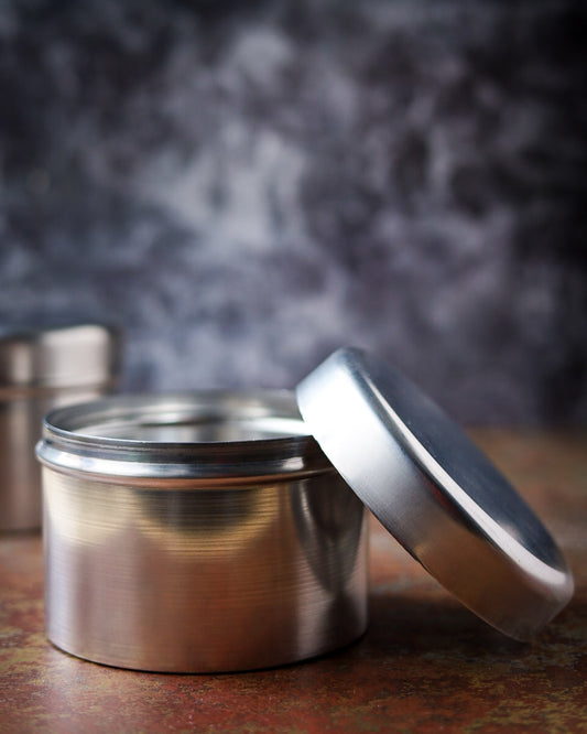 Set di due barattoli in alluminio grande