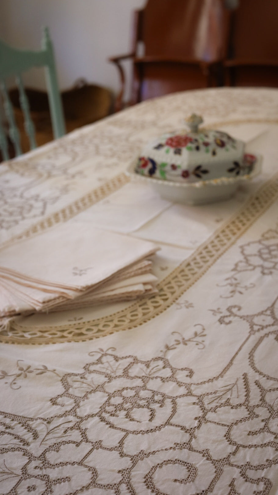 Tovaglia in lino cotone da 12 sfilato siciliano grigio