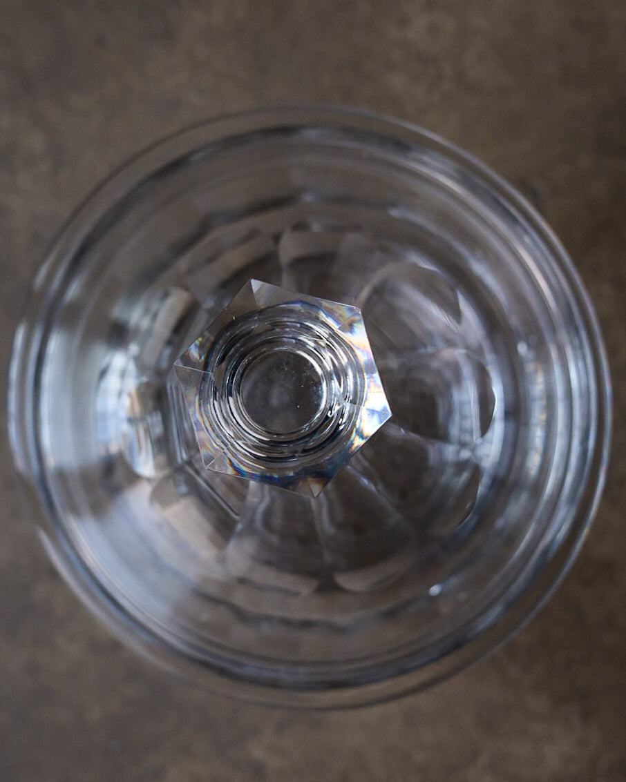 Coppia di portadolci in cristallo