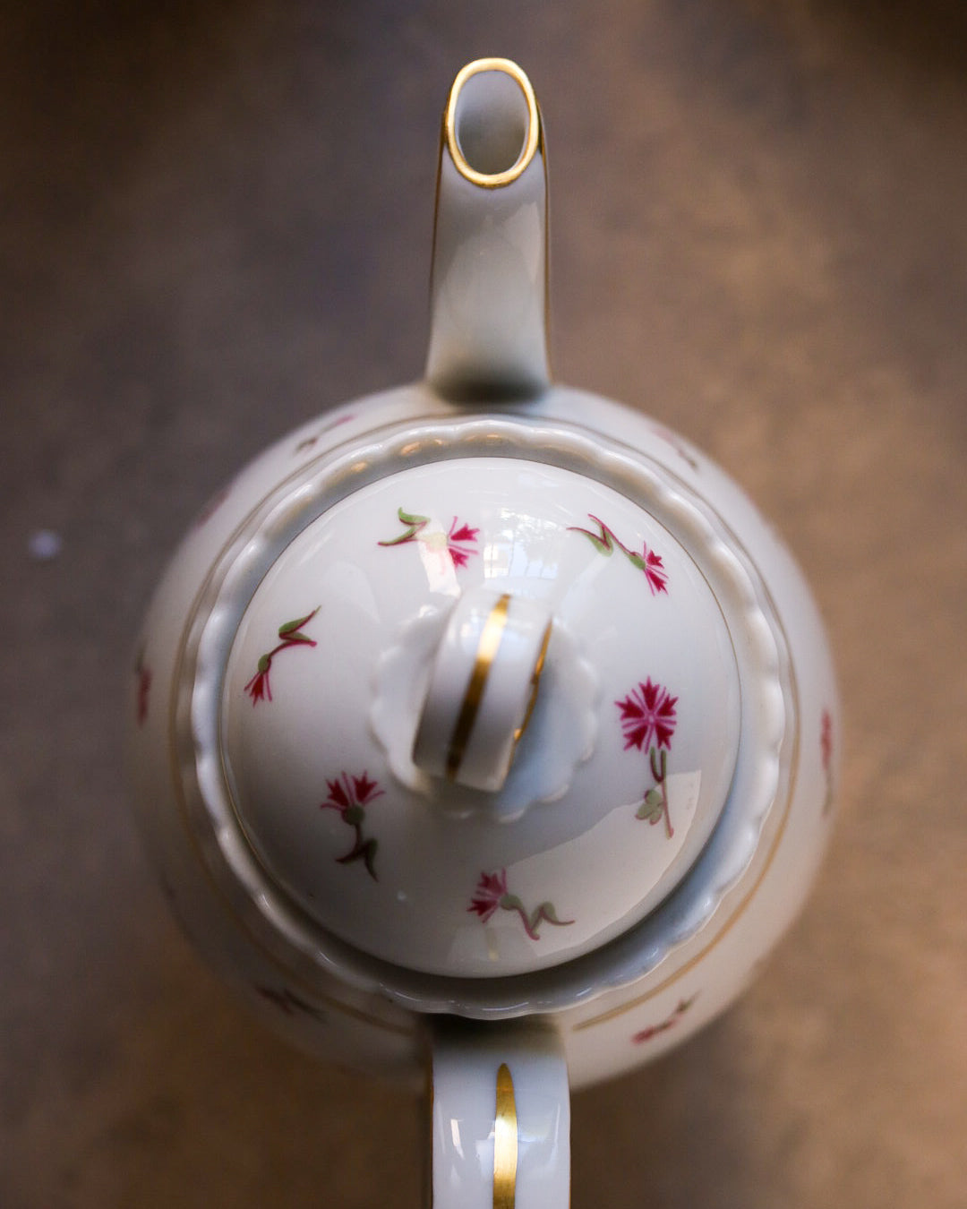 Servizio da 6 da caffè con set dolce porcellana francese con fiorellini rosa