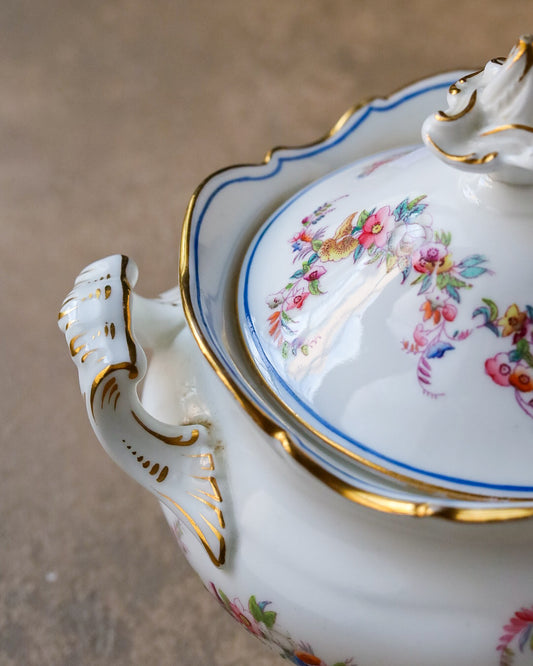 Zuccheriera in porcellana inglese con fiorellini