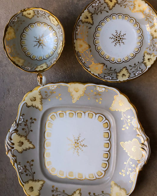 Tris da tè primi 800 grigio e crema