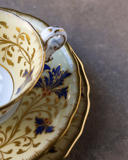 Tris da tè primi 800 crema e blu copeland and garrett