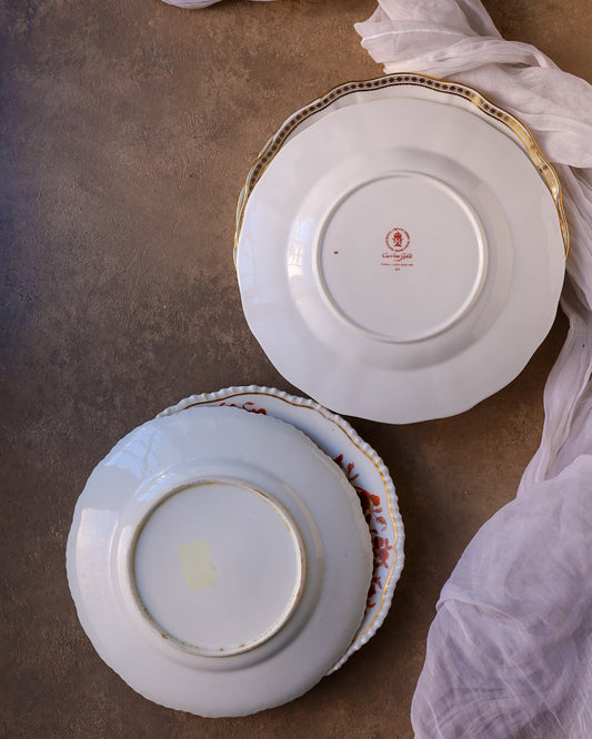 Set sei piatti mix and match oro e rosso