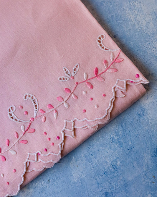 Asciugamanl rosa in lino