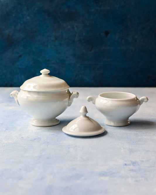 Mini salsiere in porcellana bianca