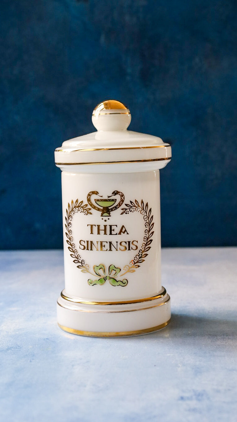 Vaso da farmacia in vetro opalino