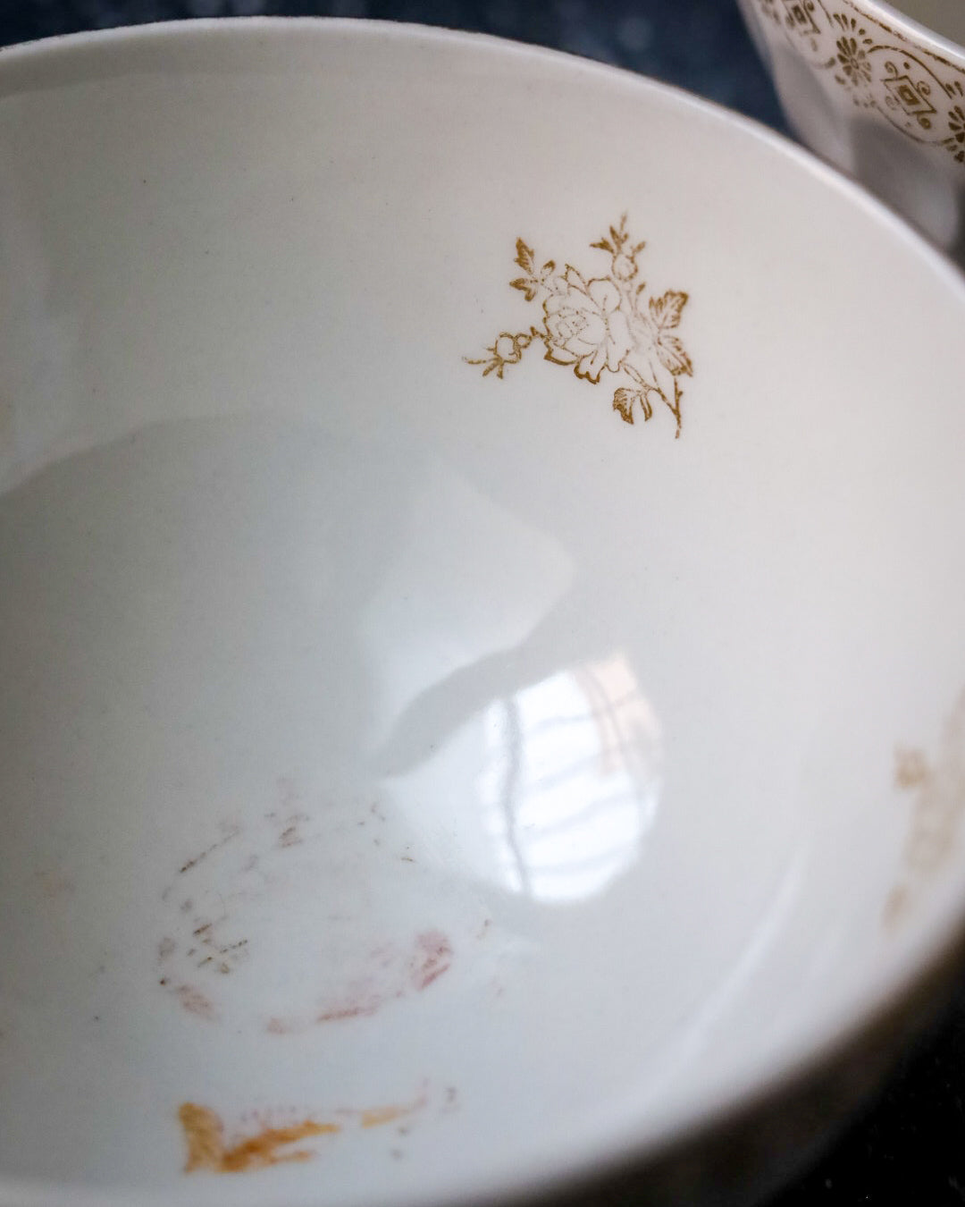 Set tre ciotole francesi con decoro oro