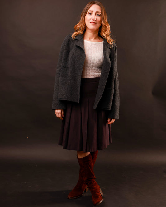 Giacca maglia in Lana Supergeelong - Made in Italy