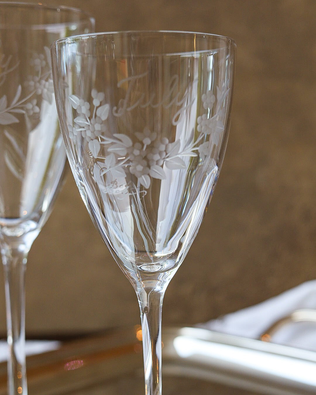 Set bicchieri celebrativi con i mesi dell'anno