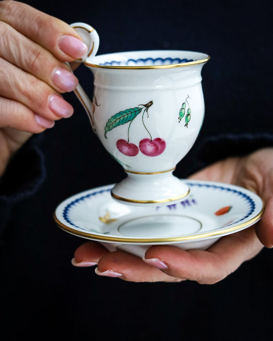 Coppia tazze da caffè Richard Ginori italian Fruit