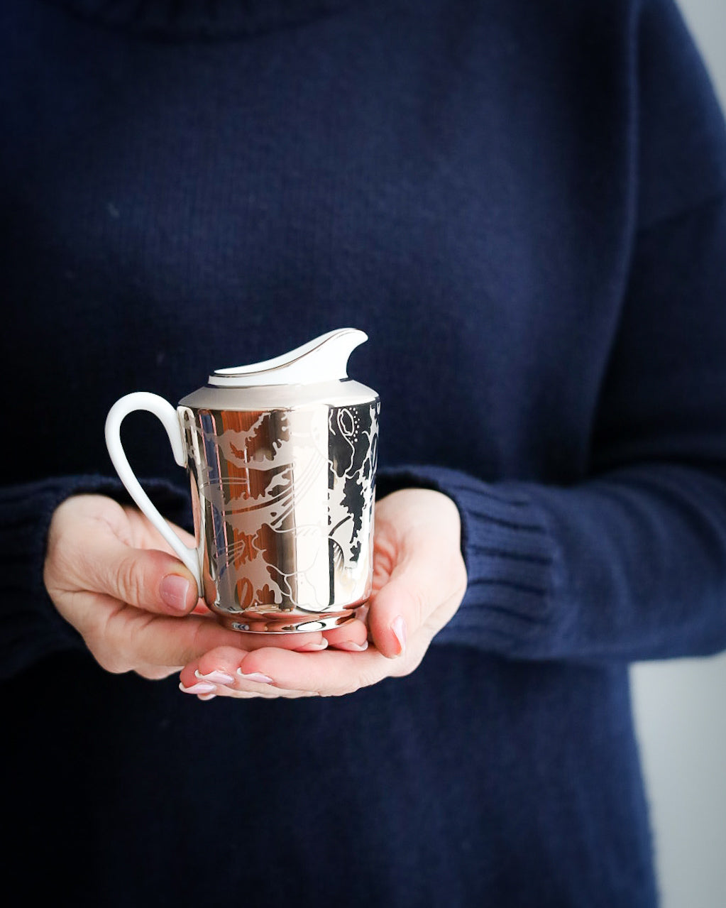 Servizio caffè Ginori bone china Forma lago decoro Vanitas