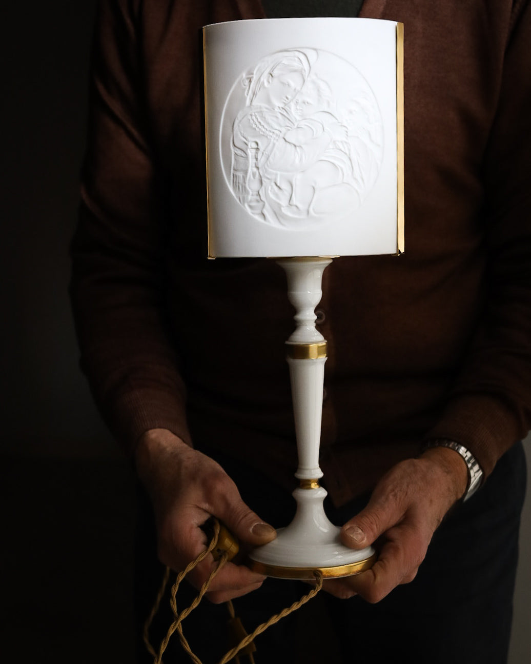 Lampada da collezione in porcellana Richard Ginori