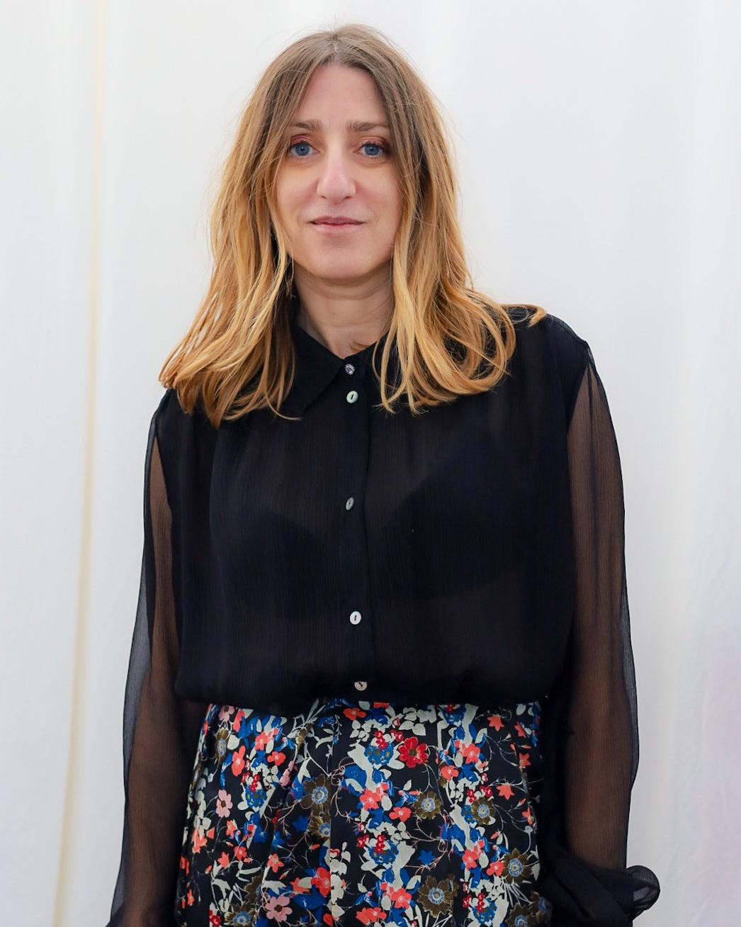 camicia in georgette di pura seta