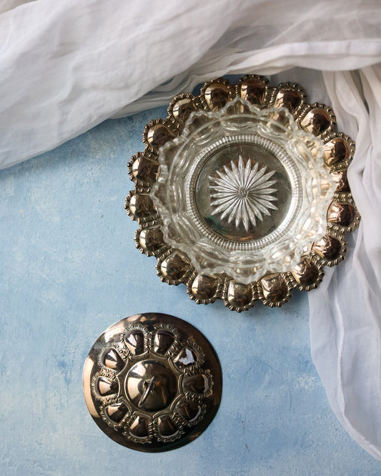 Portacaviale in cristallo e sheffield