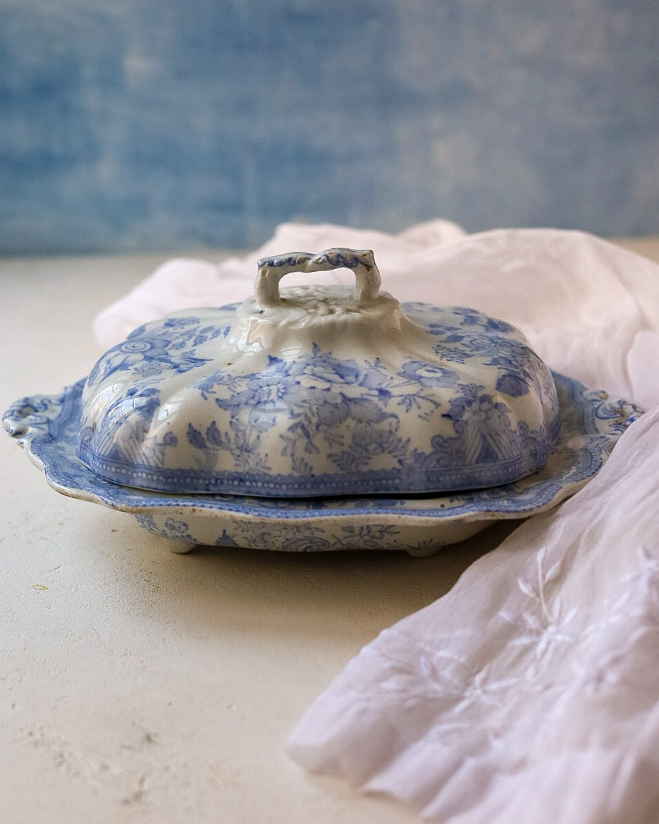 Legumiera in porcellana inglese fine 800 decoro asiatic peasant