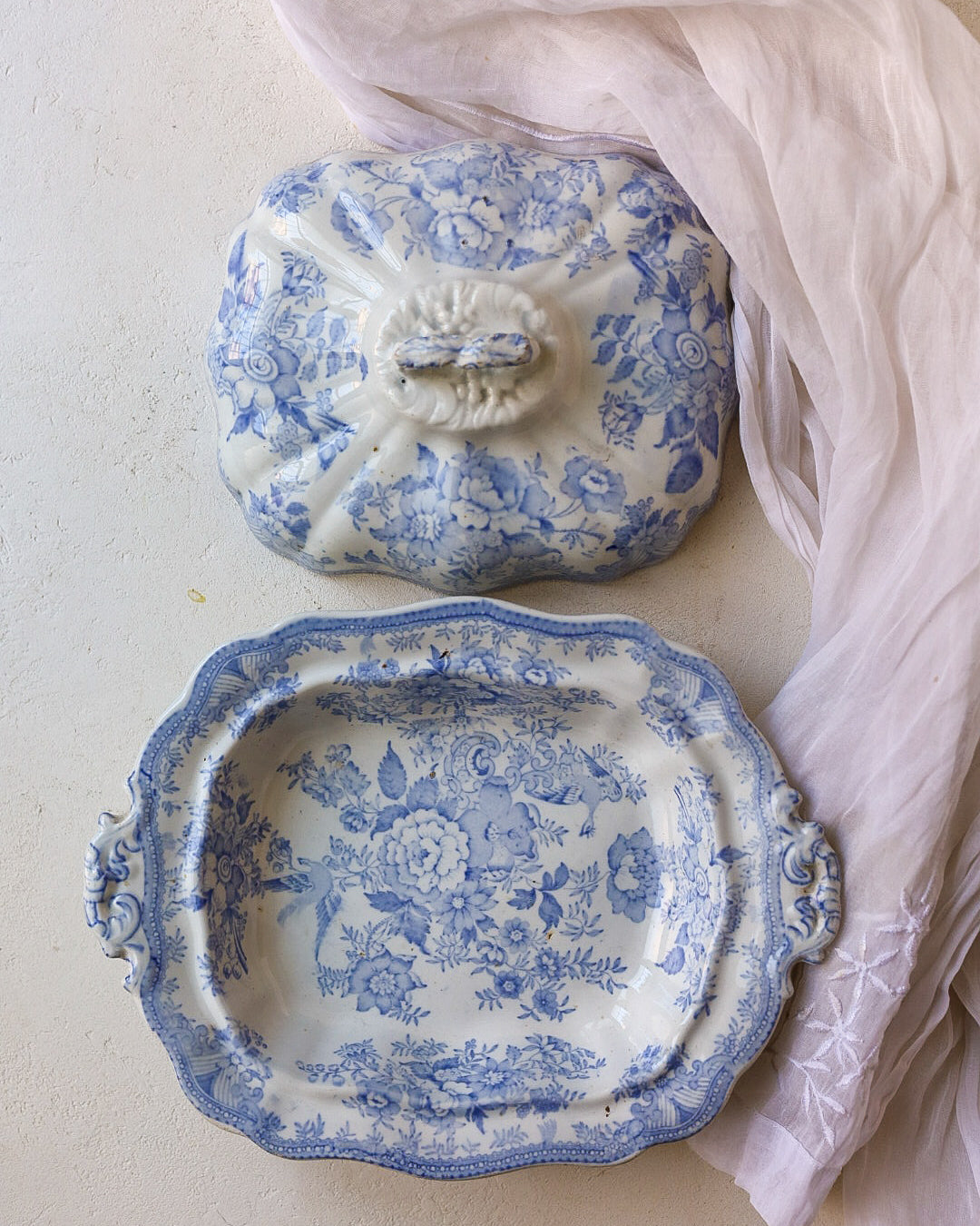 Legumiera in porcellana inglese fine 800 decoro asiatic peasant