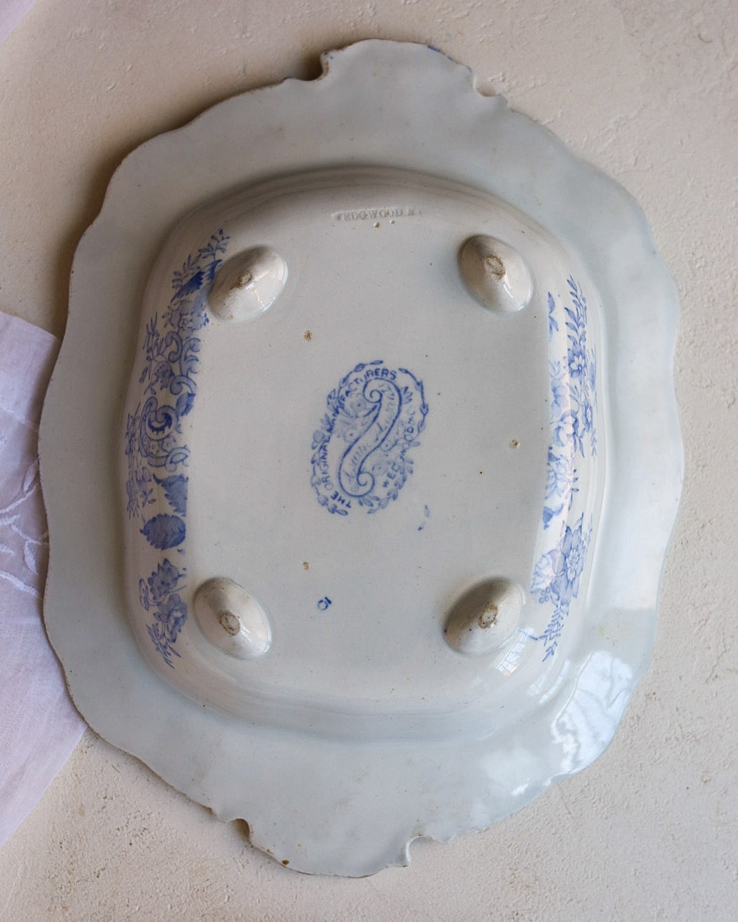 Legumiera in porcellana inglese fine 800 decoro asiatic peasant