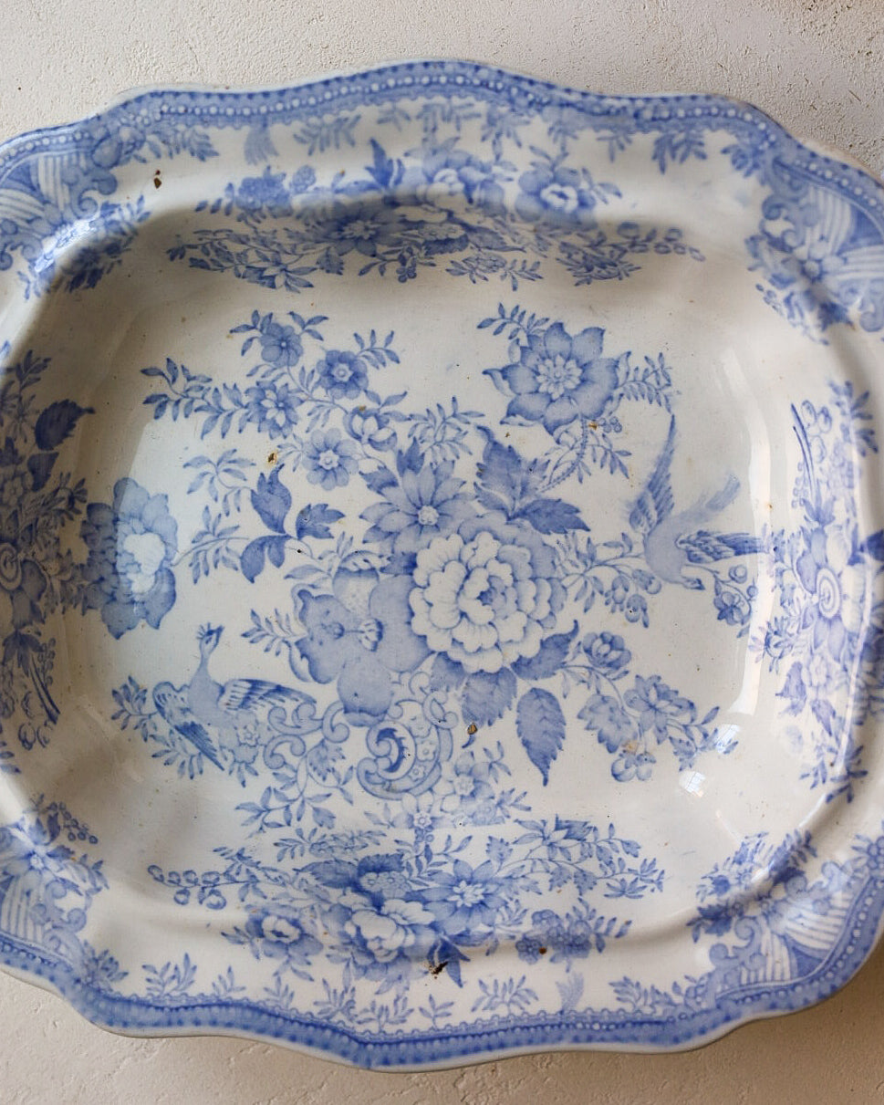 Legumiera in porcellana inglese fine 800 decoro asiatic peasant