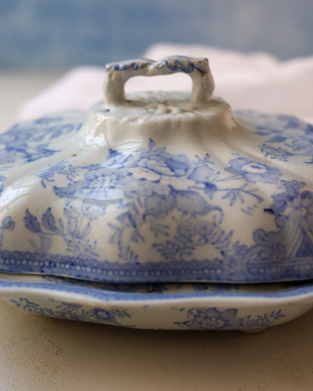 Legumiera in porcellana inglese fine 800 decoro asiatic peasant