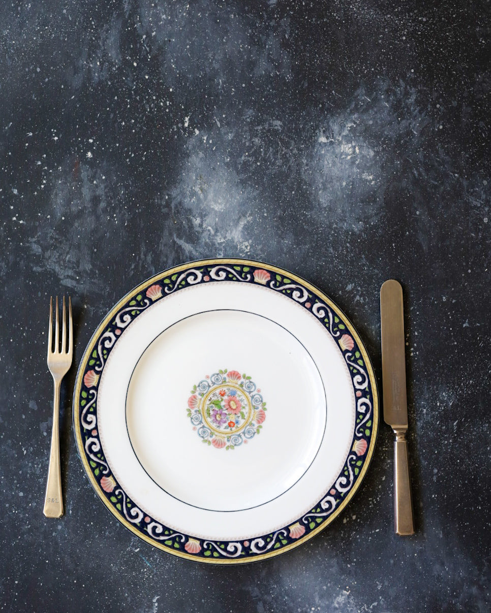 set di sei piatti piani wedgwood decoro runnimede