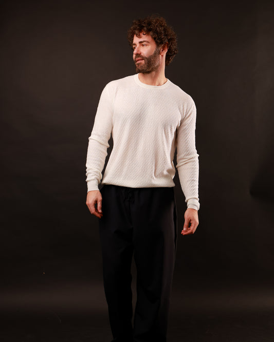 Maglia uomo finezza 18 girocollo lavorata