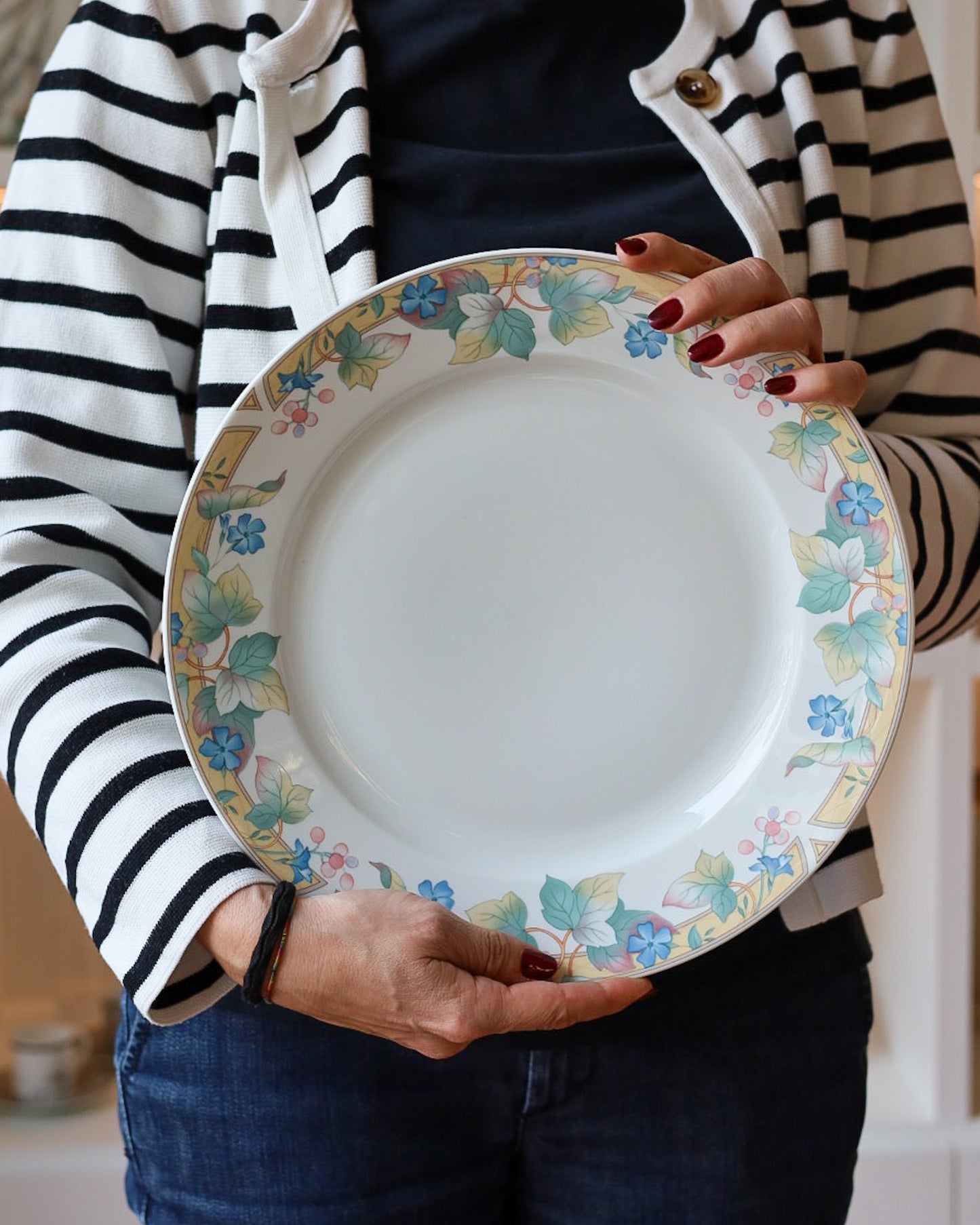 Servizio di piatti da 12 completo Richard Ginori Impero decoro con fiori pastello