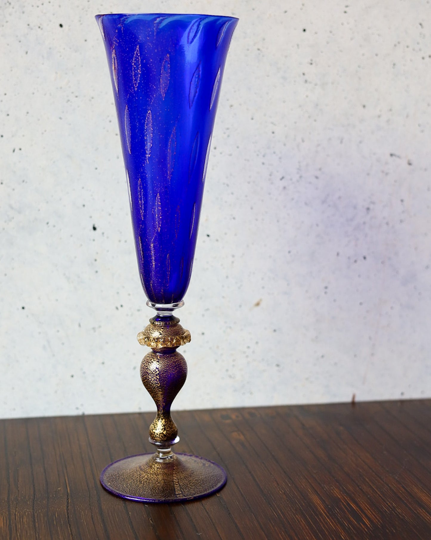 Bicchiere da collezione Gabbiani flutes con oro zecchino