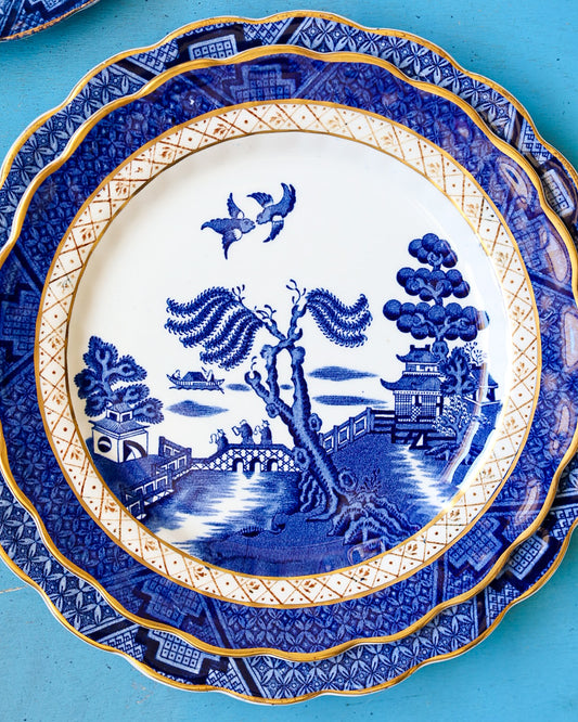 Set di piatti da 12 inglesi decoro willow