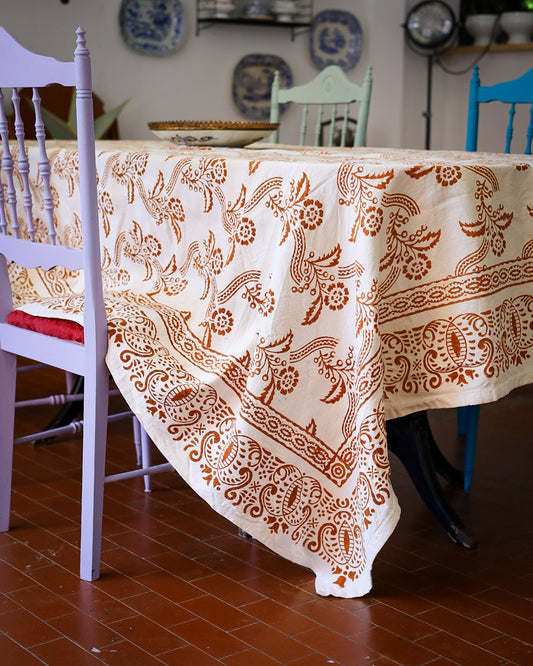 Tovaglia in canapa stampa romagnola