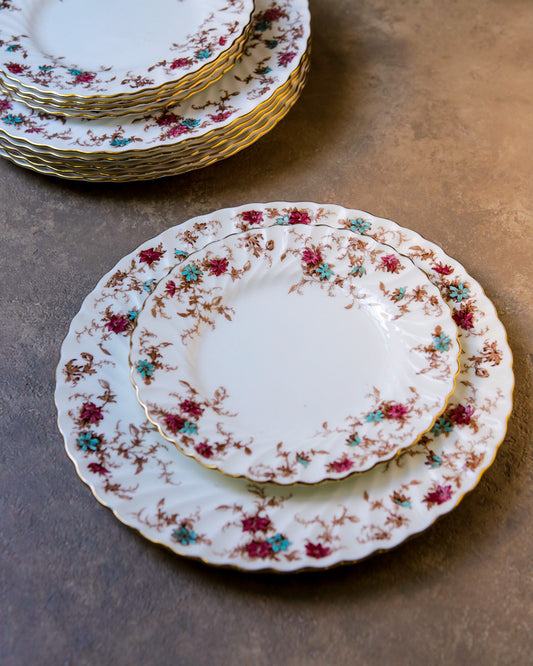 Set da 6 + 6 piatti Minton decoro ancestral - Heyfoo