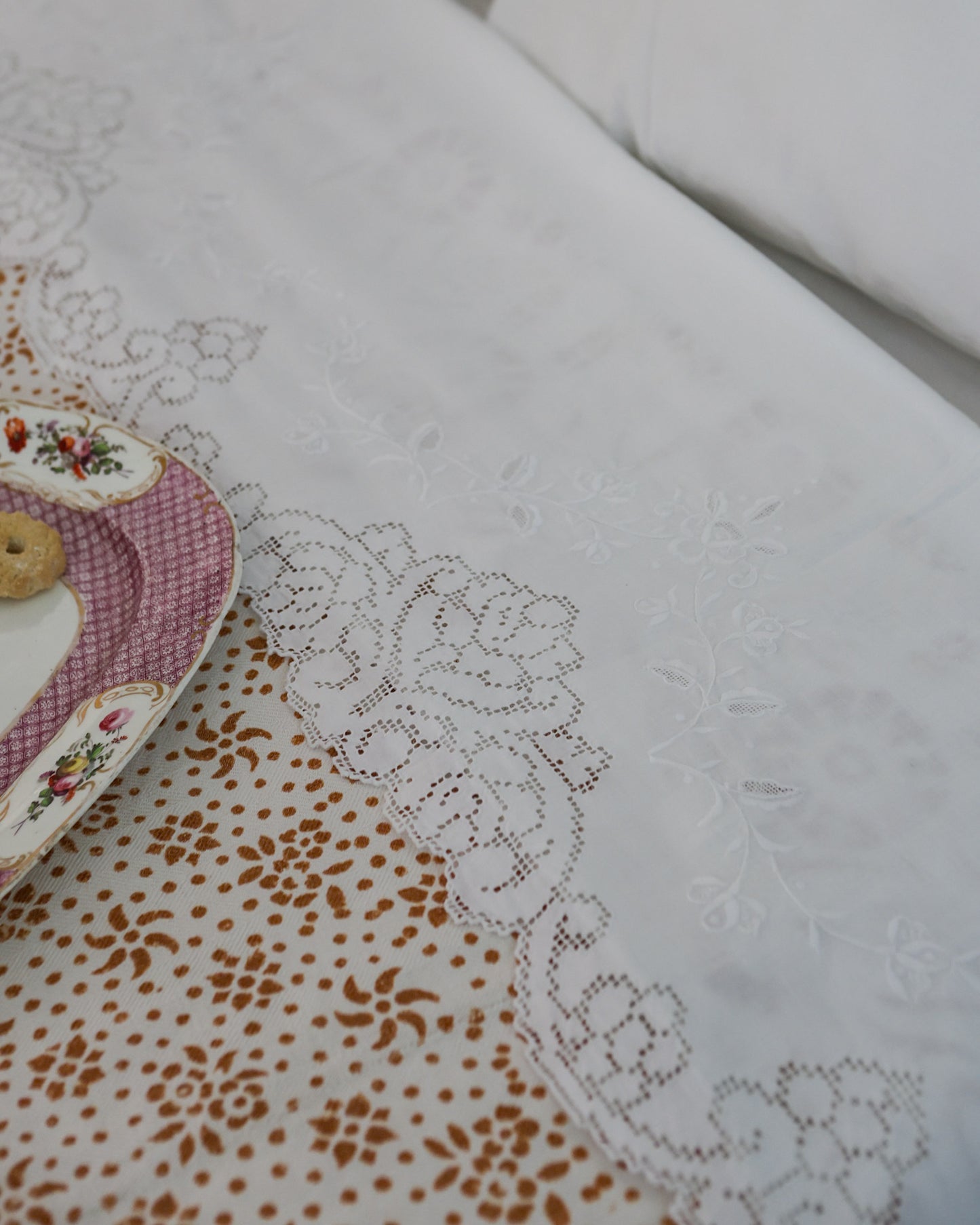 Lenzuolo matrimoniale lino sfilato siciliano
