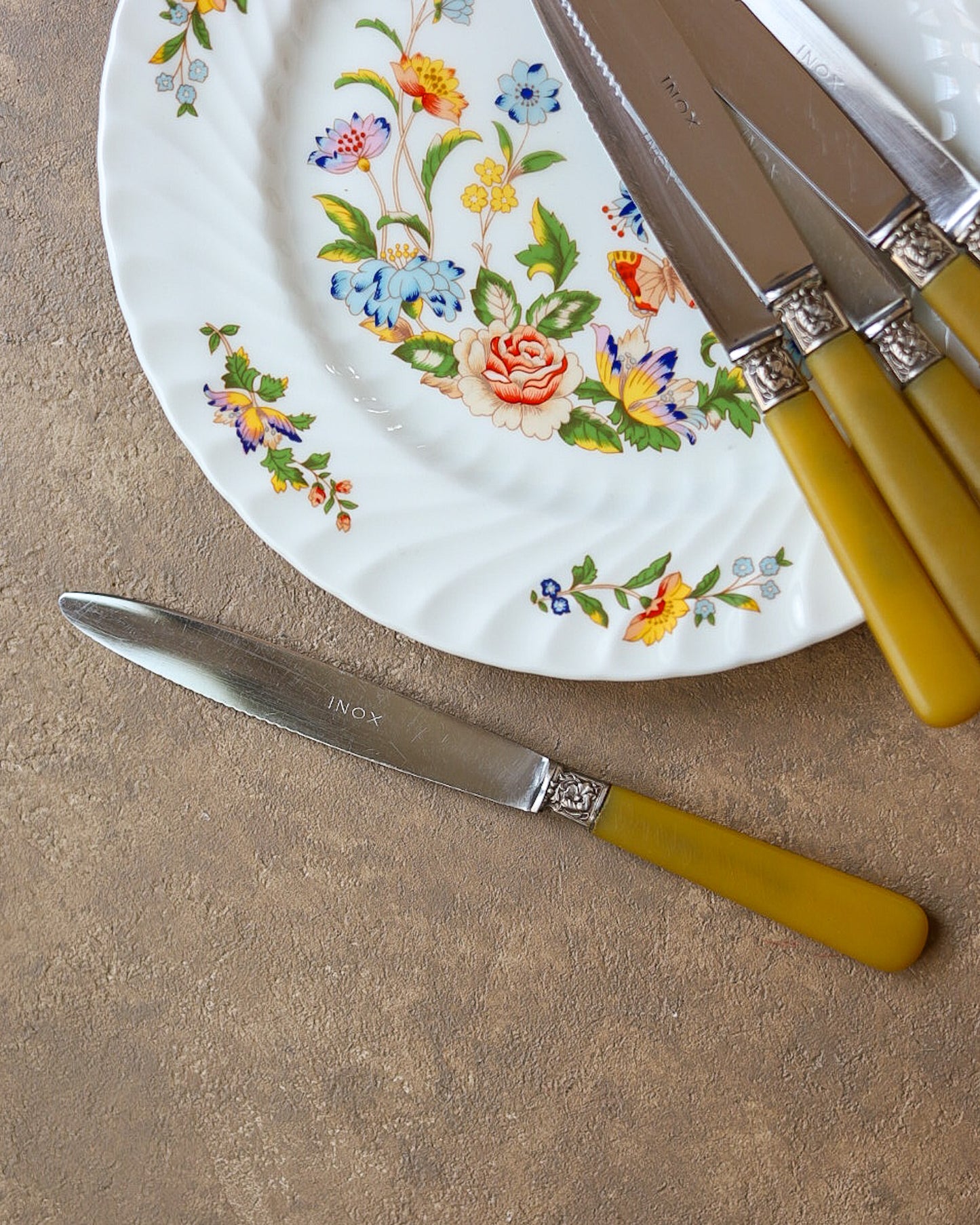 Set di 6 coltelli da pasto con manico in resina