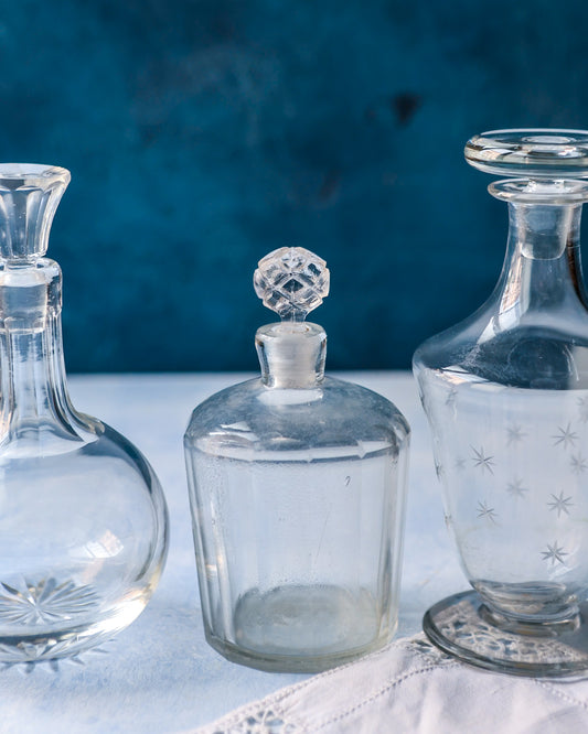 Bottiglie portaliquori in cristallo francese