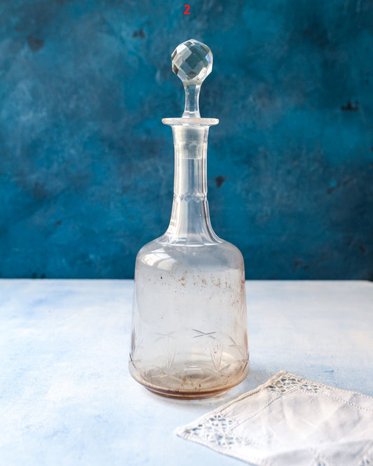 Bottiglie portaliquori in cristallo francese grandi