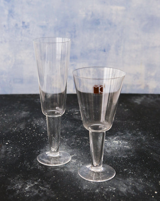 Servizio da sei bicchieri da vino e sei flutes Carlo Moretti