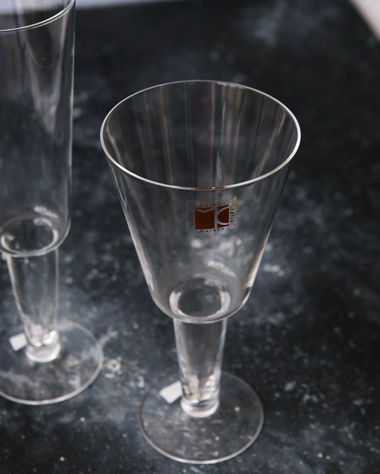 Servizio da sei bicchieri da vino e sei flutes Carlo Moretti