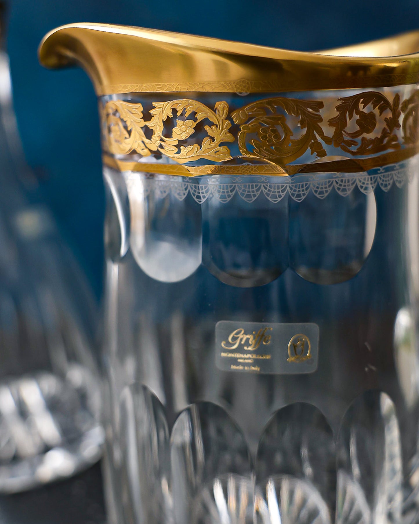 Bottiglia e brocca in cristallo La griffe Milano