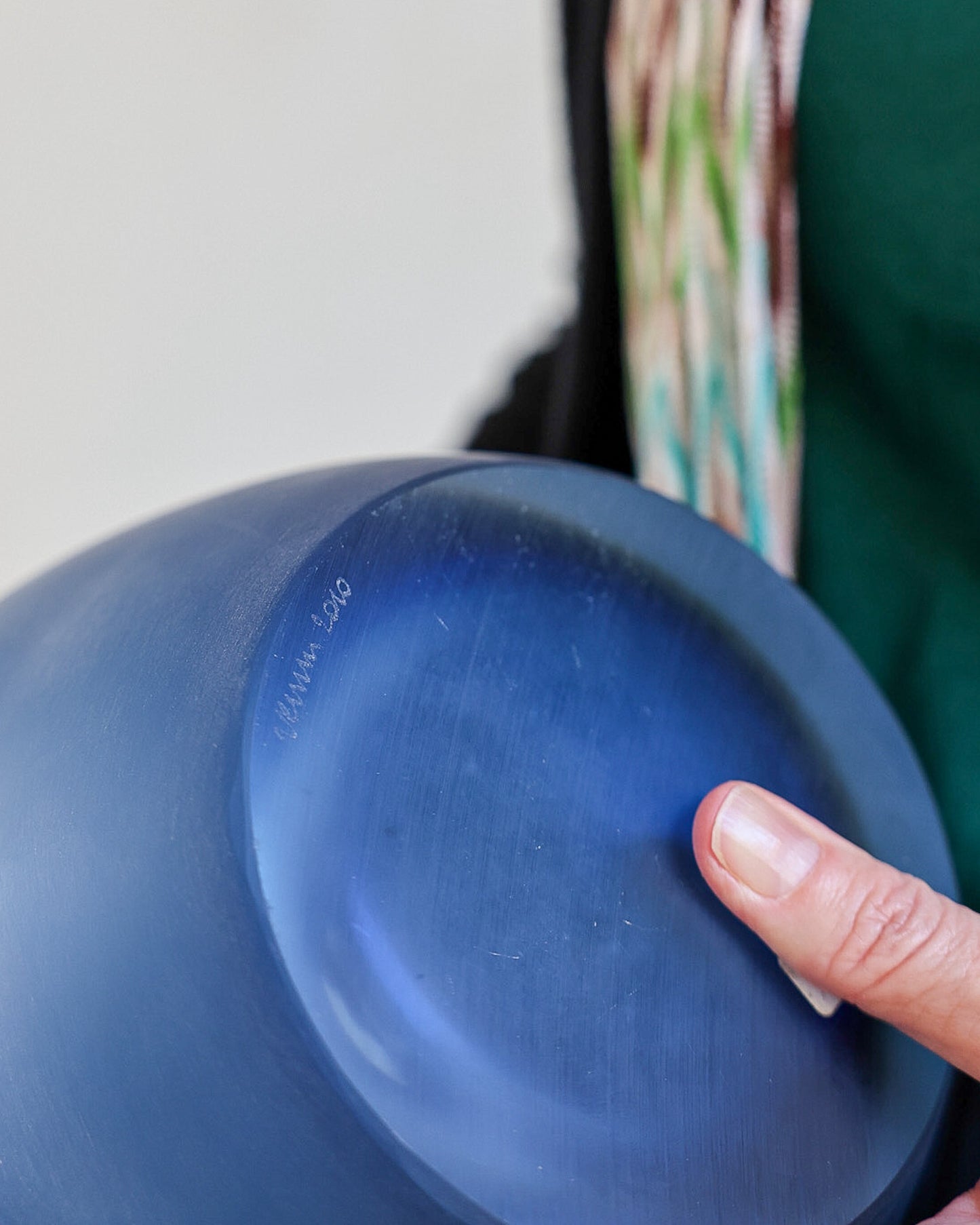 Vaso Venini blu opaco