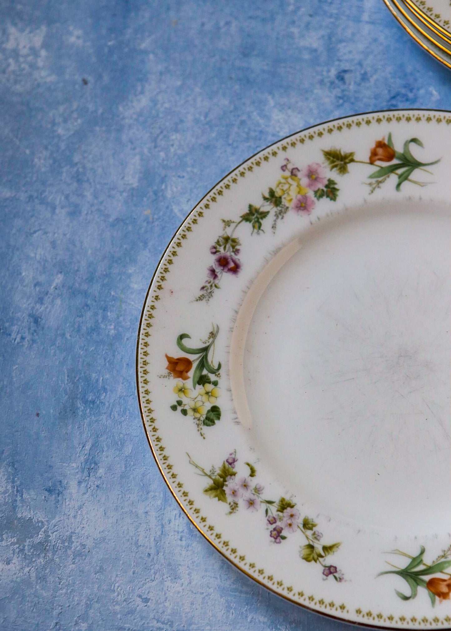 Set cinque piatti piani da dolce wedgwood decoro mirabelle