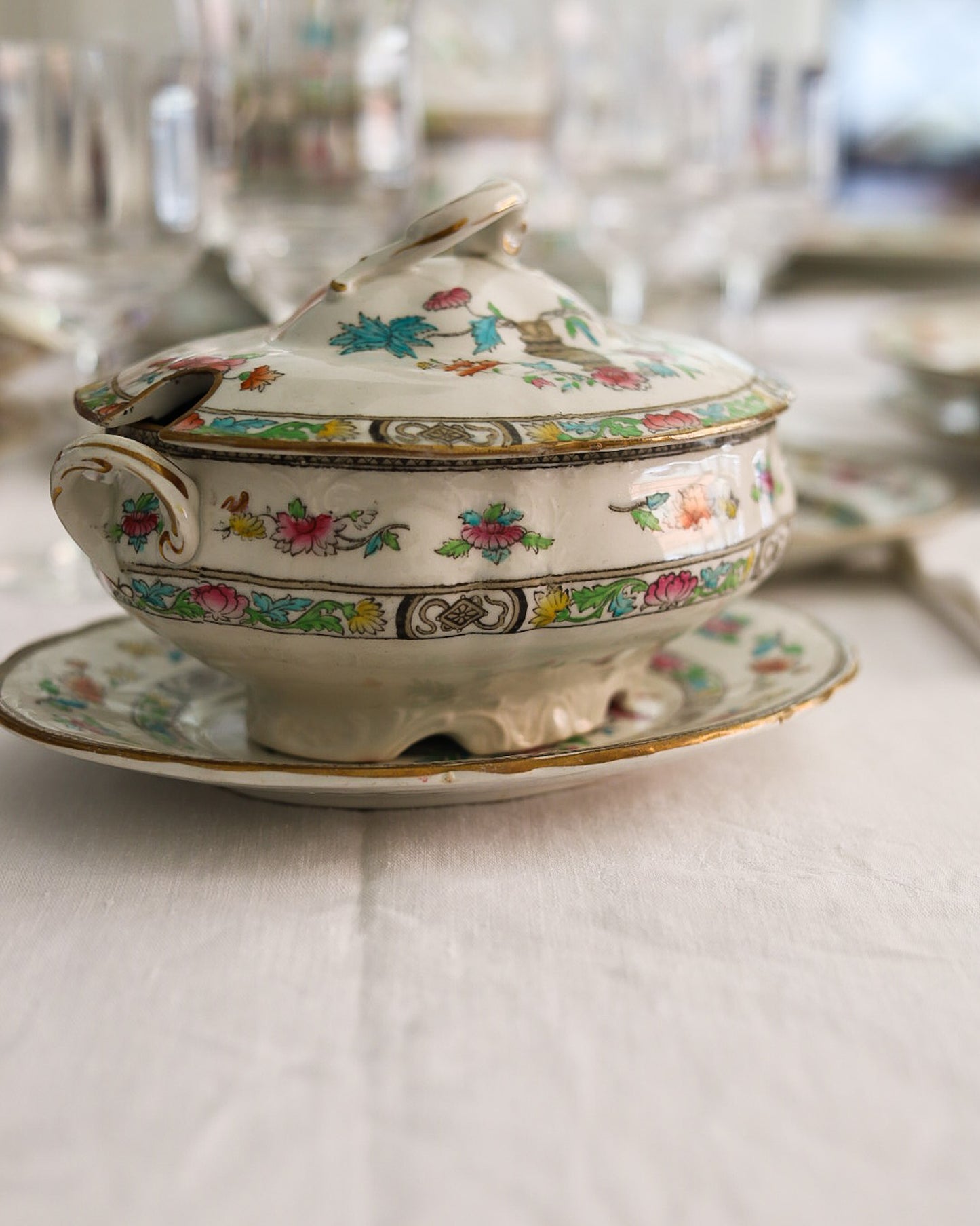 Servizio di piatti da 6 coperti Royal Doulton decoro cineseria primi 900