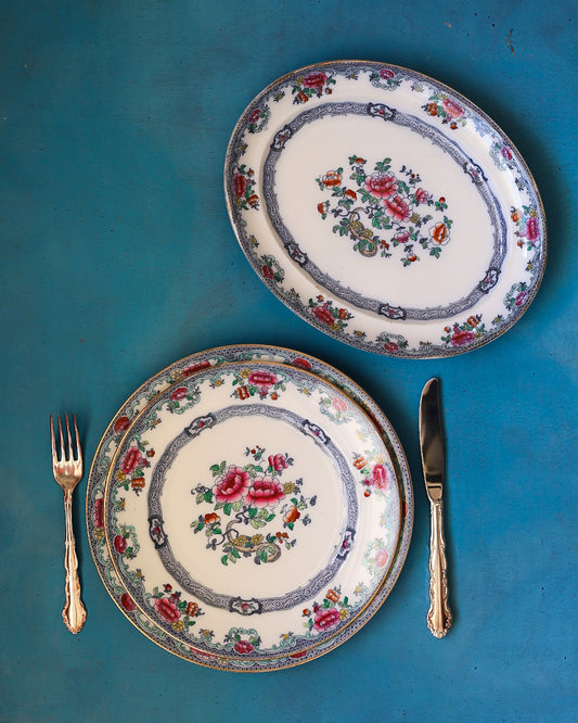 Servizio piatti da 7 coperti royal doulton decoro mandarin fine 800