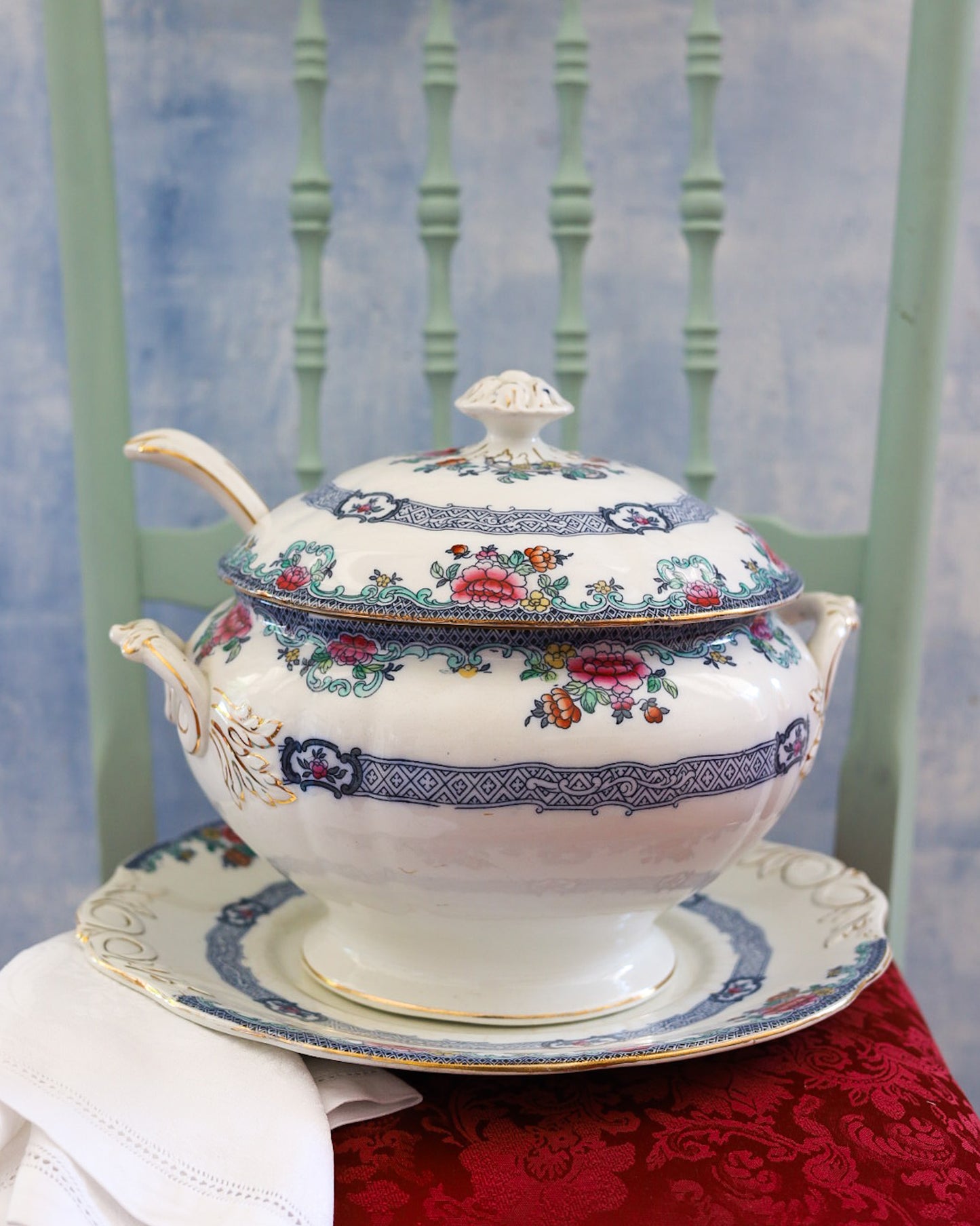 Servizio piatti da 7 coperti royal doulton decoro mandarin fine 800
