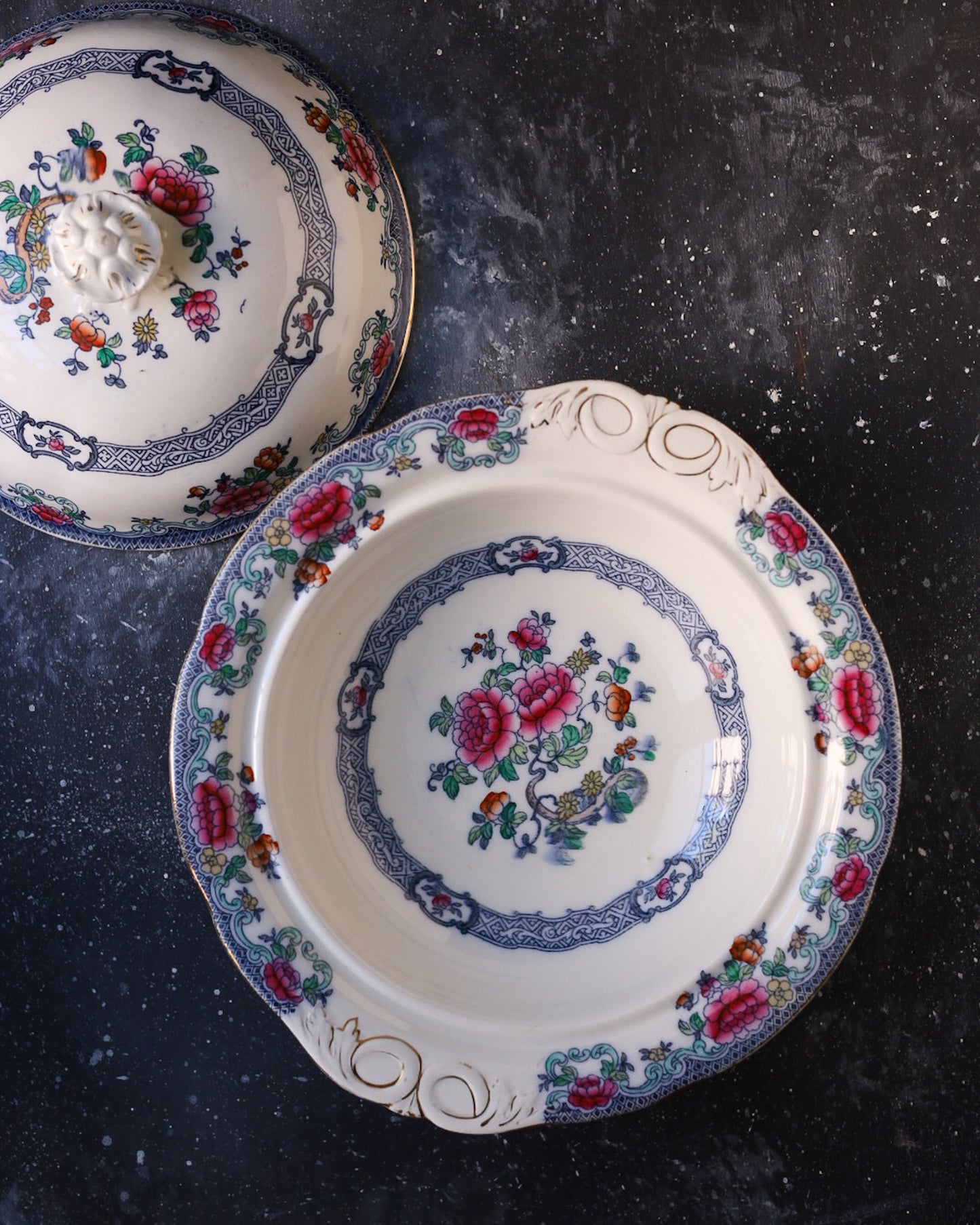 Servizio piatti da 7 coperti royal doulton decoro mandarin fine 800