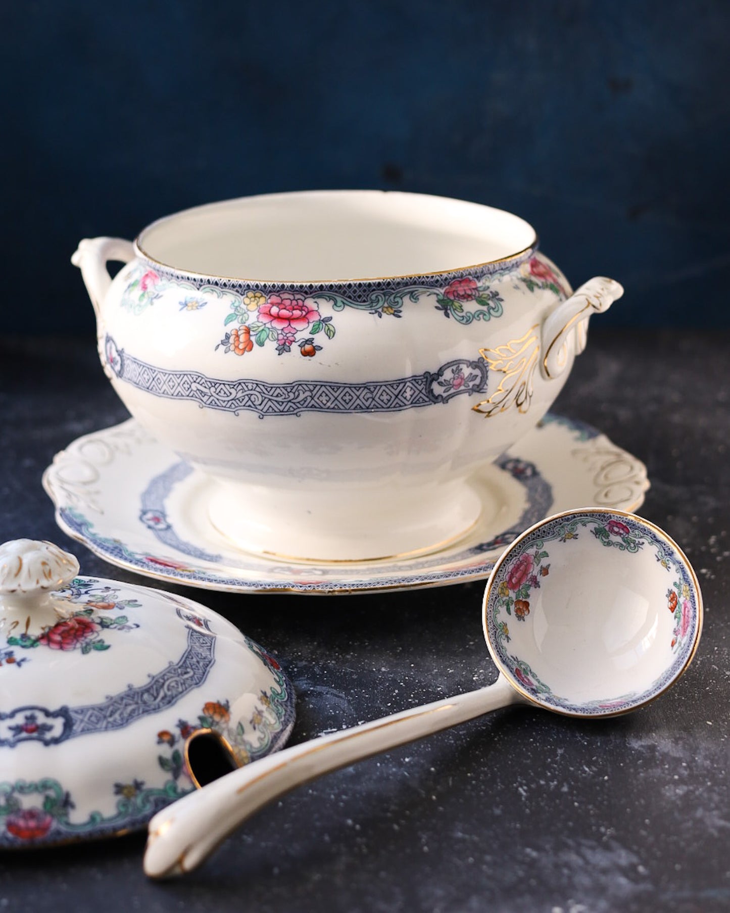 Servizio piatti da 7 coperti royal doulton decoro mandarin fine 800